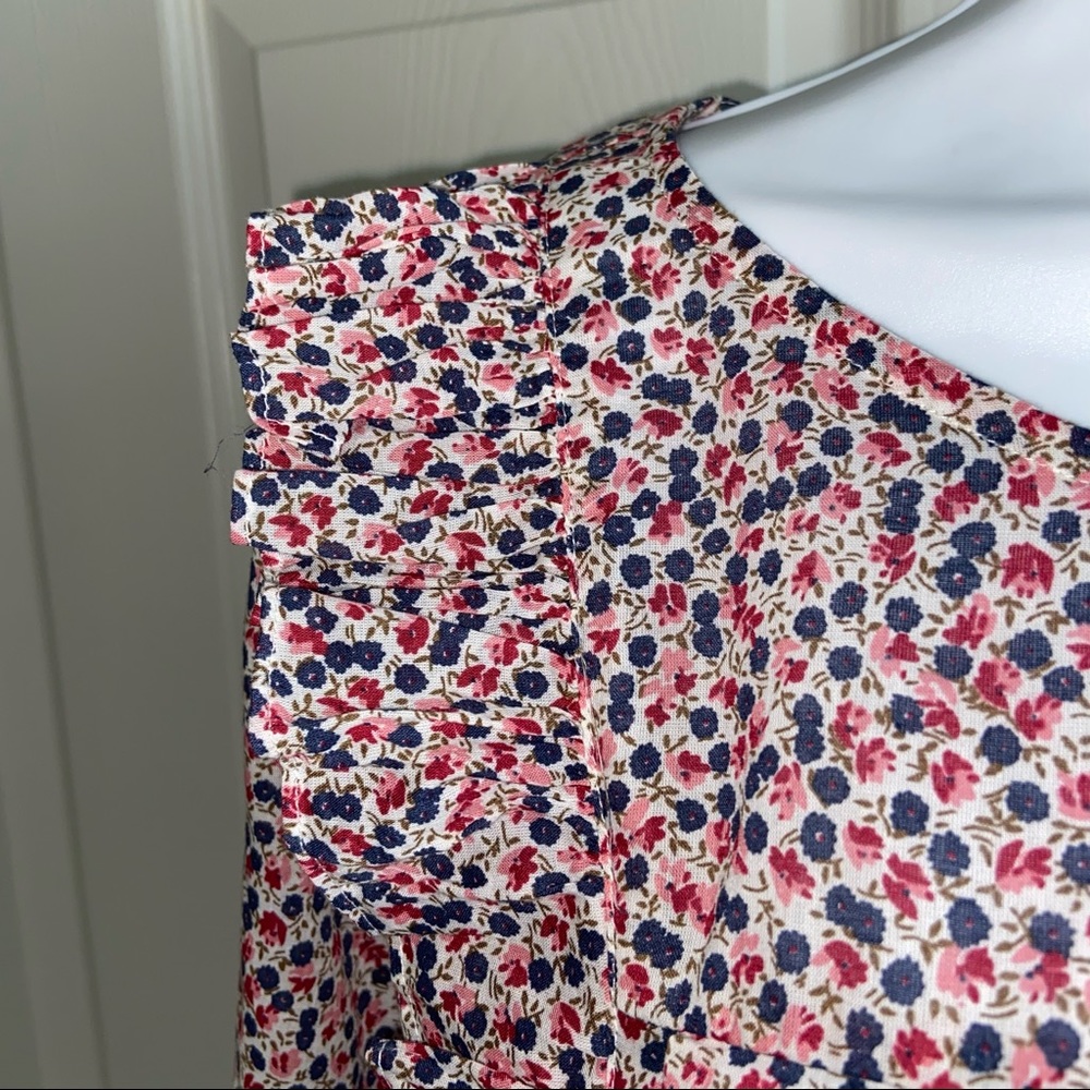 J Crew Mini Floral Print Ruffle Top Cottagecore - Picture 10 of 13